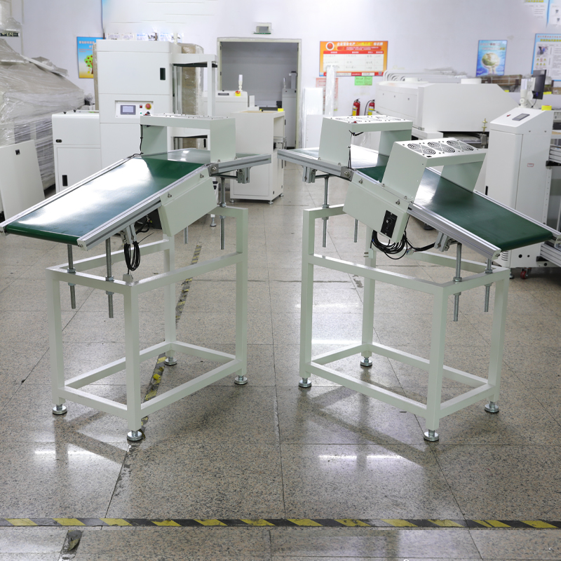 Wave Solder Infeed/outfeed PCB Conveyor SD-400 Belt Assmbly Line with Cooling Fans for DIP Production Line