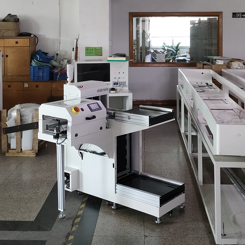 L-Shaped Automatic Unloader Machine with Magazine