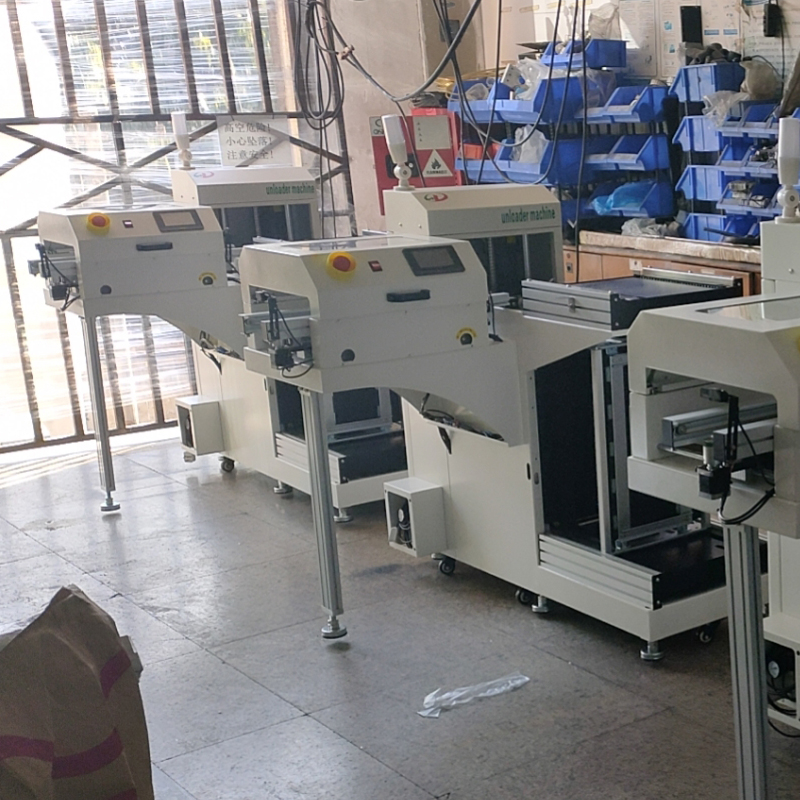 L-Shaped Automatic Unloader Machine with Magazine